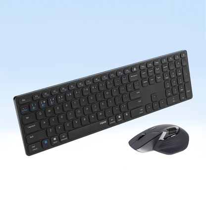Rapoo 9560M Multi-Mode Wireless Keyboard & Mouse Combo – Dark Grey